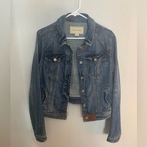 Pilcro and the Letterpress Anthropologie Denim Jacket Size Large